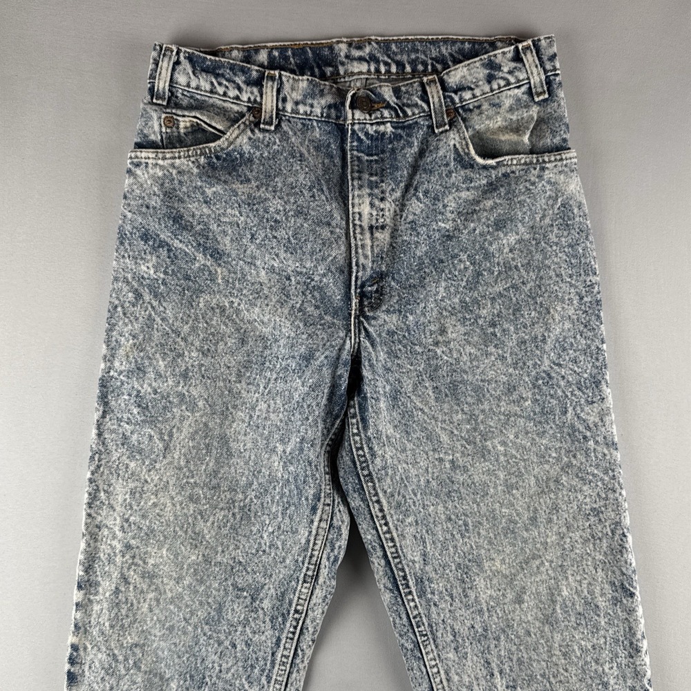 Vintage 80s 575 Levi's Orange Tab Acid Wash Jeans USA Made High Waist 32x29